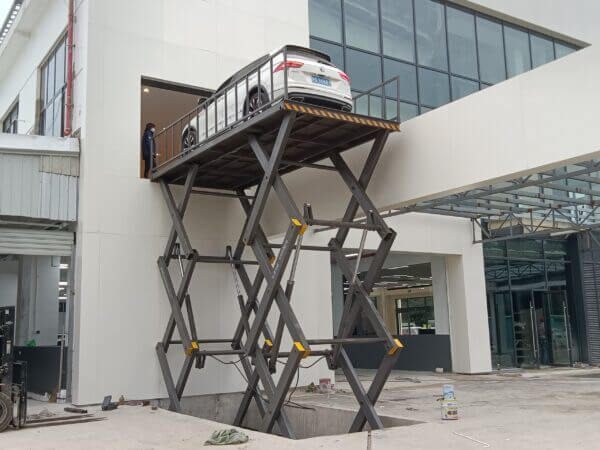 Custom In-Ground Hydraulic Scissor Car Lift Platform for Garage and Building Access - Image 3