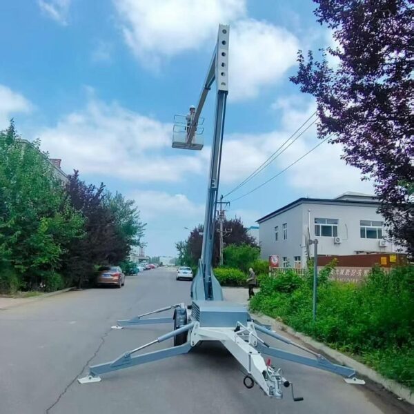 9m 11m 12m 14m 16m 18m 20m 24m 26m Hydraulic Man Mobile Aerial Work Platform Towable Articulated Telescopic Cherry Picker Trailer Mounted Spider Boom Lift - Image 3
