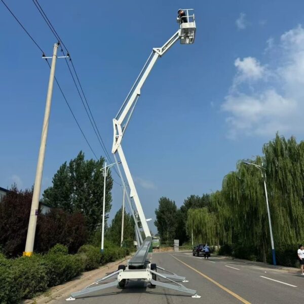 9m 11m 12m 14m 16m 18m 20m 24m 26m Hydraulic Man Mobile Aerial Work Platform Towable Articulated Telescopic Cherry Picker Trailer Mounted Spider Boom Lift - Image 2